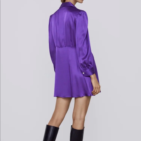Satin effect shirt dress - Picture 9 of 11